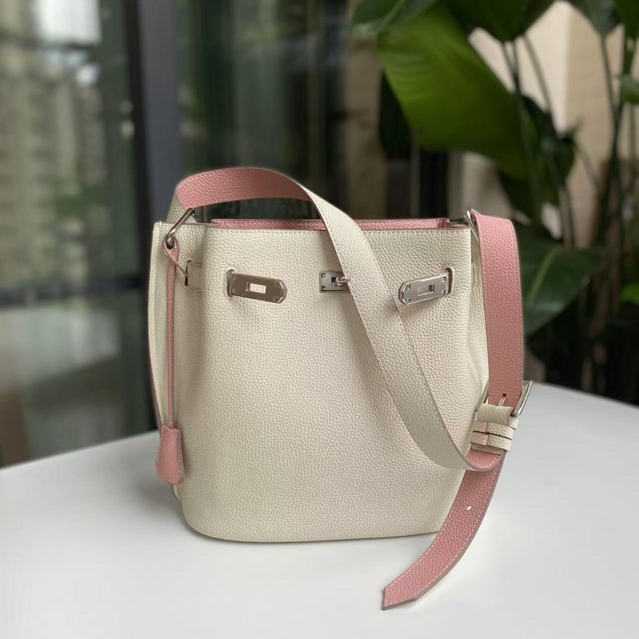 

Classic versatile bucket bag imported first-layer togo cowhide bag high-end large-capacity shoulder bag 25cm (small)