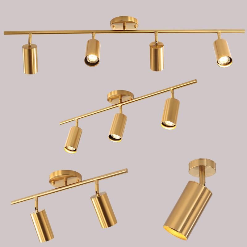 Modern Gold Multi-Head Spotlight Wall Lamp for Bars, Restaurants, and Cloakrooms
