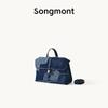 Songmont Маленькая синяя джинсовая сумка-мессенджер с многослойным дизайном