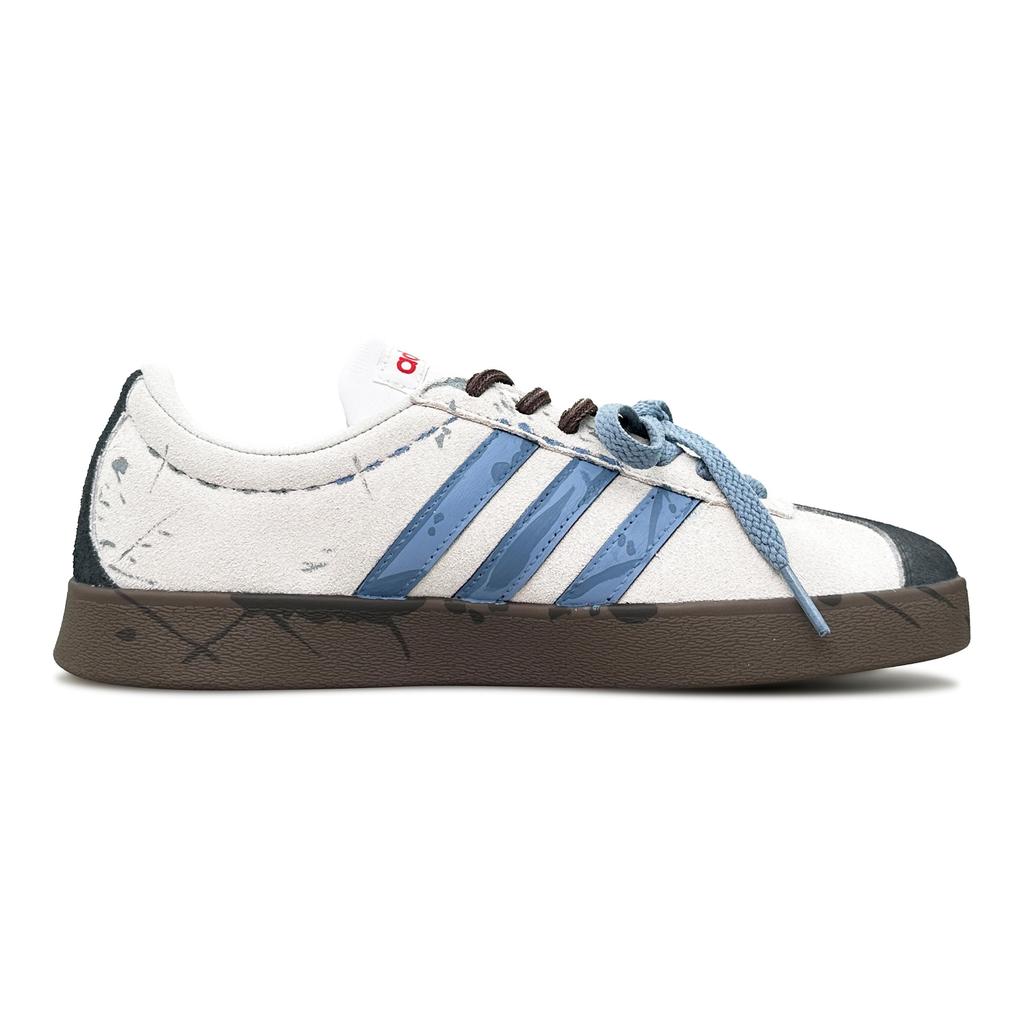 adidas Under Mount Fuji Slip Resistant, Abrasion Resistant, Lightweight Low Top Skateboard Shoes Unisex Blue White HQ1802(Team237-)