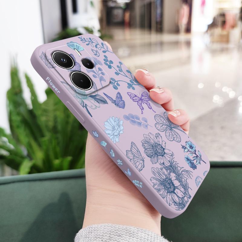 

Butterfly Dance Phone Case For Xiaomi Redmi Note 14 13 12 12S 11 11S 10 10S 9 9S 15 14C Pro Plus 4G 5G Liquid Silicone Cover Redmi Note 11S