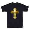 Jesus Christus Rettet Christliches Religiöses Gott Christentum Goldener Aufdruck Herren T-Shirt