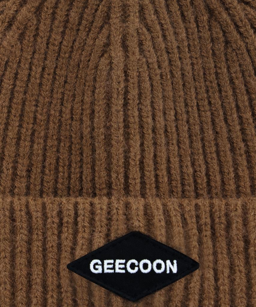 Jikun Logo Patch Short Beanie Gee247-005 Camel