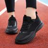New shoes pure black mesh sneakers ultra-light soft-soled running shoes large size non-slip mother shoes