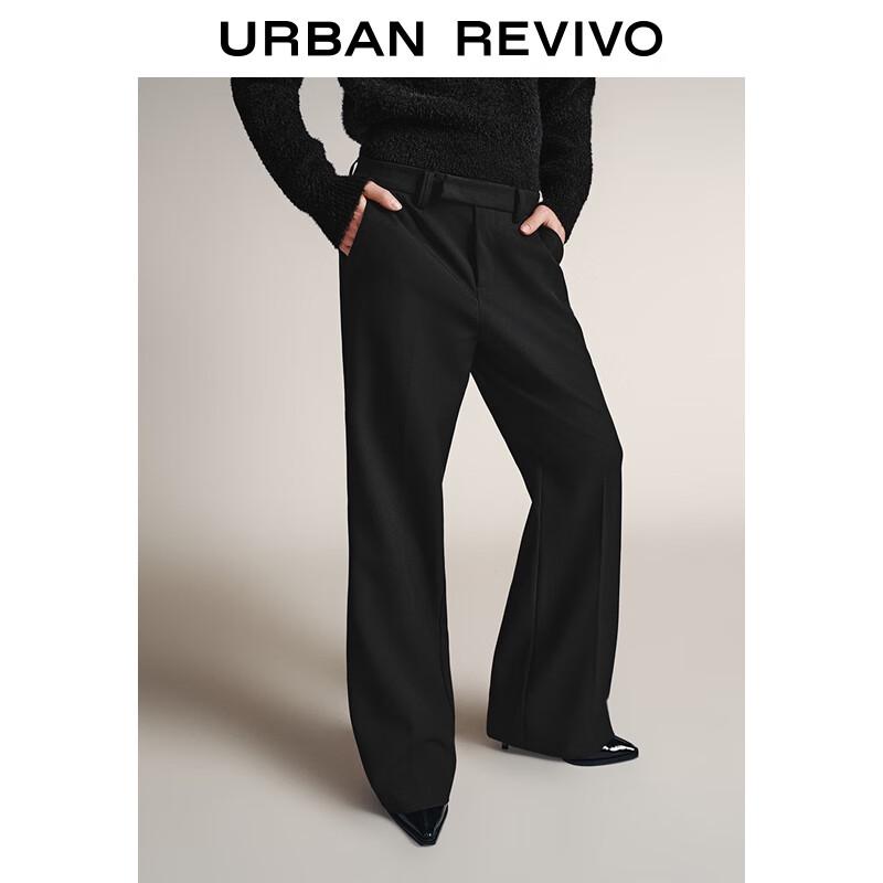 

UR 2025 Зимние Женские Простые Серые Расклешенные Брюки для Поездок XS