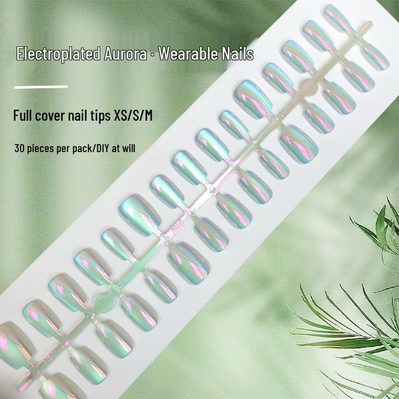 

Aurora Iridescent Cat Eye Nail Art Patches – Electroplated Mirror Finish [30 Pieces]