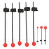 5PCS Mini Winter Ice Fishing Rod Top Tip Portable Outdoor Fishing Rod Red Ball Spring Tips