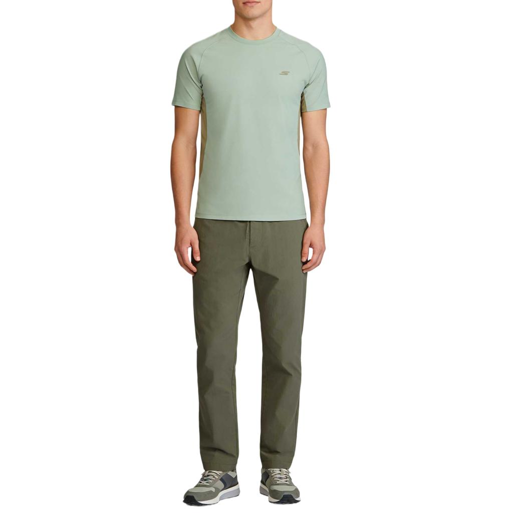 Skechers Solid Color Round Neck Short Sleeve T-Shirt Men Tops P226M141-05UT