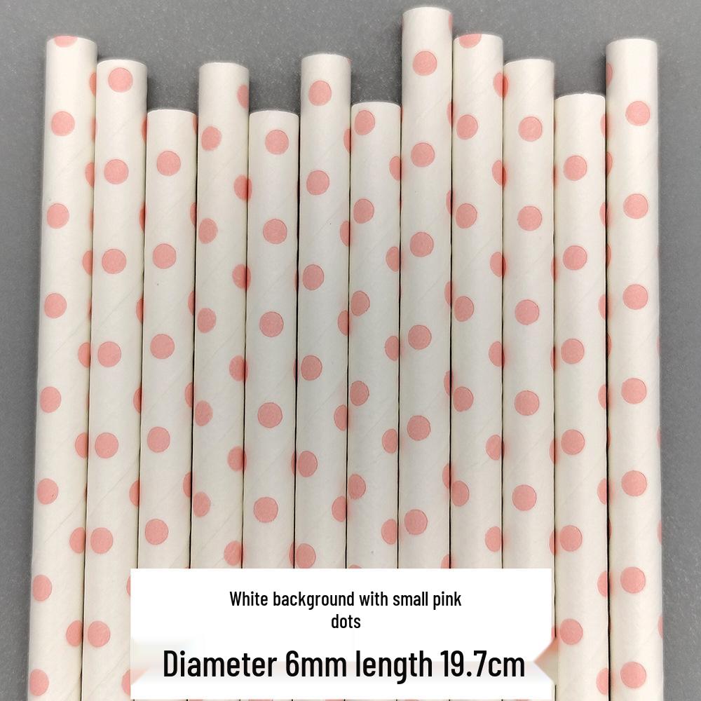 Colorful Polka Dot Biodegradable Paper Straws - Ideal for Juices, Beverages, Desserts & Table Decorations