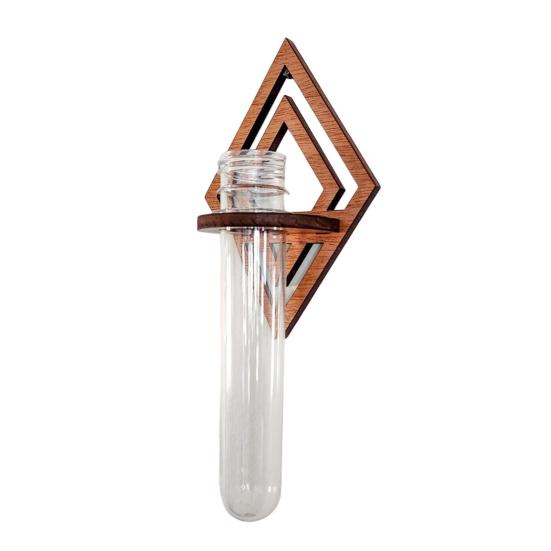 

Настенный горшок для растений в помещении Прозрачные горшки с деревянной полой подставкой Пластиковые пробирки Вертикальная станция для выращивания растений на гидропонике Воздушные растения C