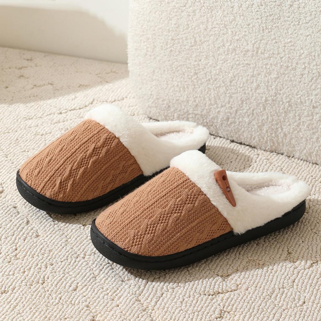 Button Slippers, Couple Slippers, Cotton Slippers, Casual Slippers, Home Slippers