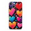Phone Case For iPhone 16 Cases iPhone 15 12 13 14 16 Pro Max X XR XS Max 15 Plus iPhone11 Cover Oil Painting Graffiti Heart