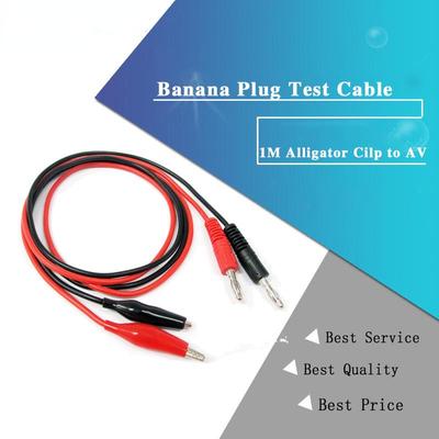 1 m Krokodilklemme auf AV-Bananenstecker, Testkabel, Anschlussstecker, Dual-Tester-Sonde, 35 mm Krokodilklemme für Multimeter-Messwerkzeug