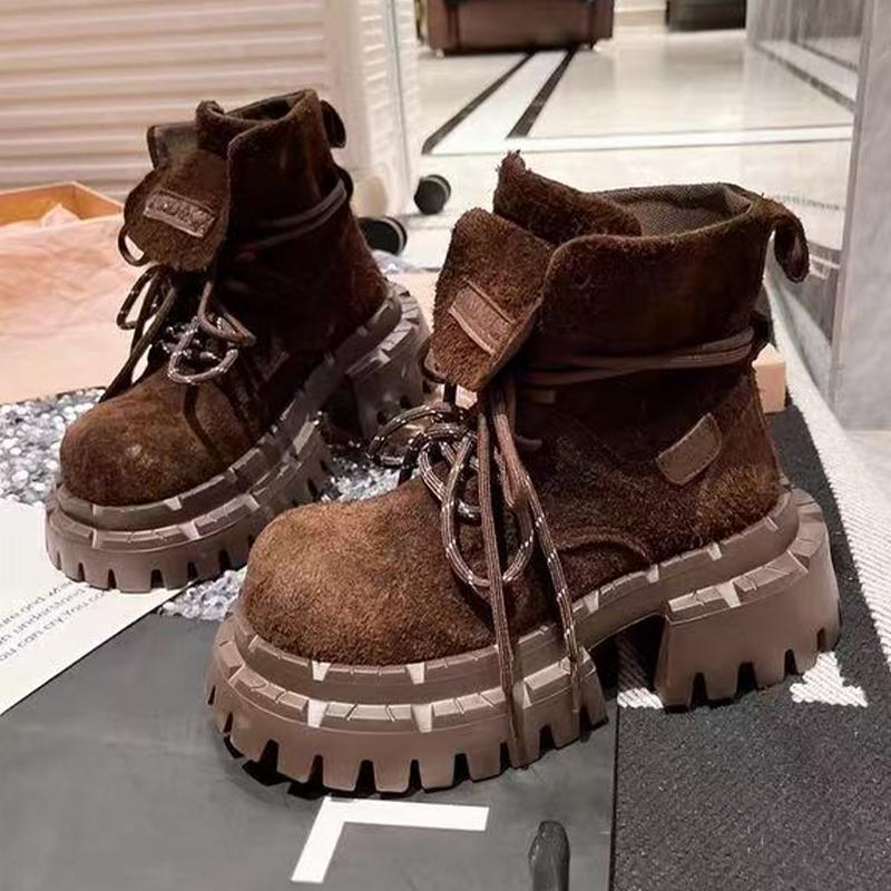 Módní kotníkové boty pro ženy Designové ploché boty Platformy Módní zimní šaty Dámské boty 2025 Nové semišové Pohodlné Chelsea Botas De Mujer