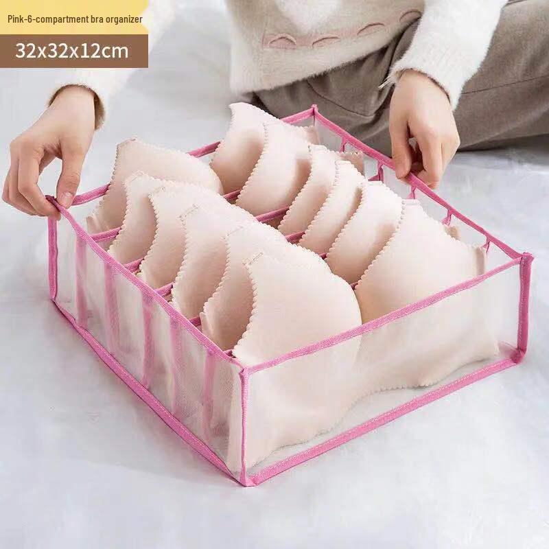 Foldable Mesh Fabric Storage Box for Underwear and Socks