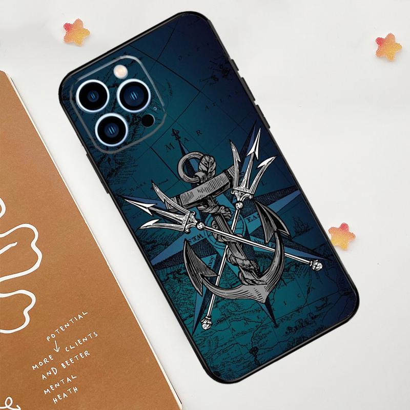 Anchor Sea Beach Phone Case For iPhone 15 16 14 13 12 11 Pro Max Mini Plus XS X XR Back Cover