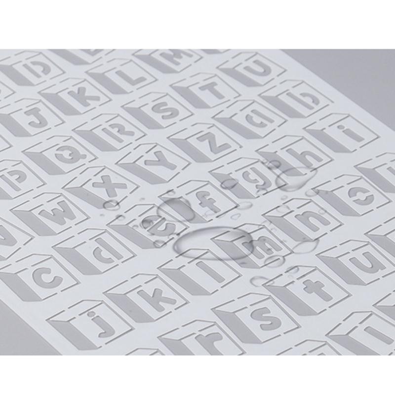 20 Peças Stencils Vazados de Letras/Números para Grafite Alfabeto Stencil Plástico Letras Stencils Caligrafia Stencil