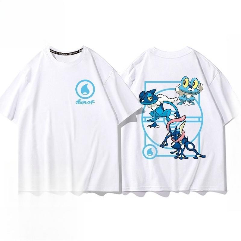 Pokémon Pikachu Gengar Charmander White Tshirt Mens 2026 Summer Fashion Oversize Street Casual Y2K Tops Streetwear Clothing
