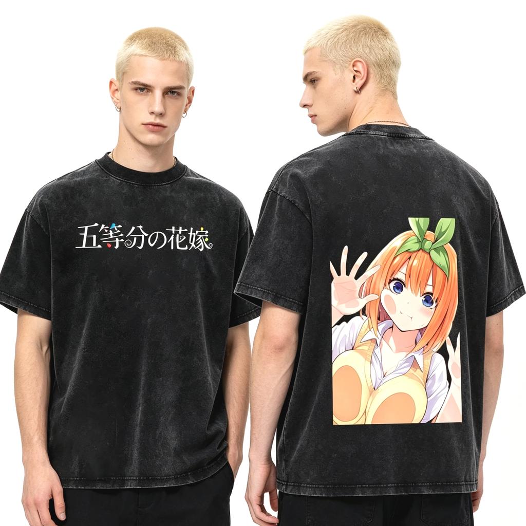 Summer Hot Sale Anime The Quintessential Quintuplets Yotsuba Nakano Printed T Shirts Unisex Hip Hop Streetwear Casual Clothing