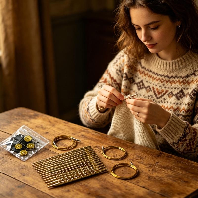 8 Paar austauschbare Rundstricknadeln zum Häkeln 3,5 MM - 8,0 MM Stricknadeln aus Edelstahl mit Etui