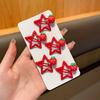 10pcs Children'S High-End Strawberry Pentagonal Star Hair Clip, Girls' Niche Design Hair Clip, Sweet And Versatile Clip Accessory