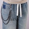 Trendy Multi-Layer Gunmetal Hip Hop Waist Chain with Pendant