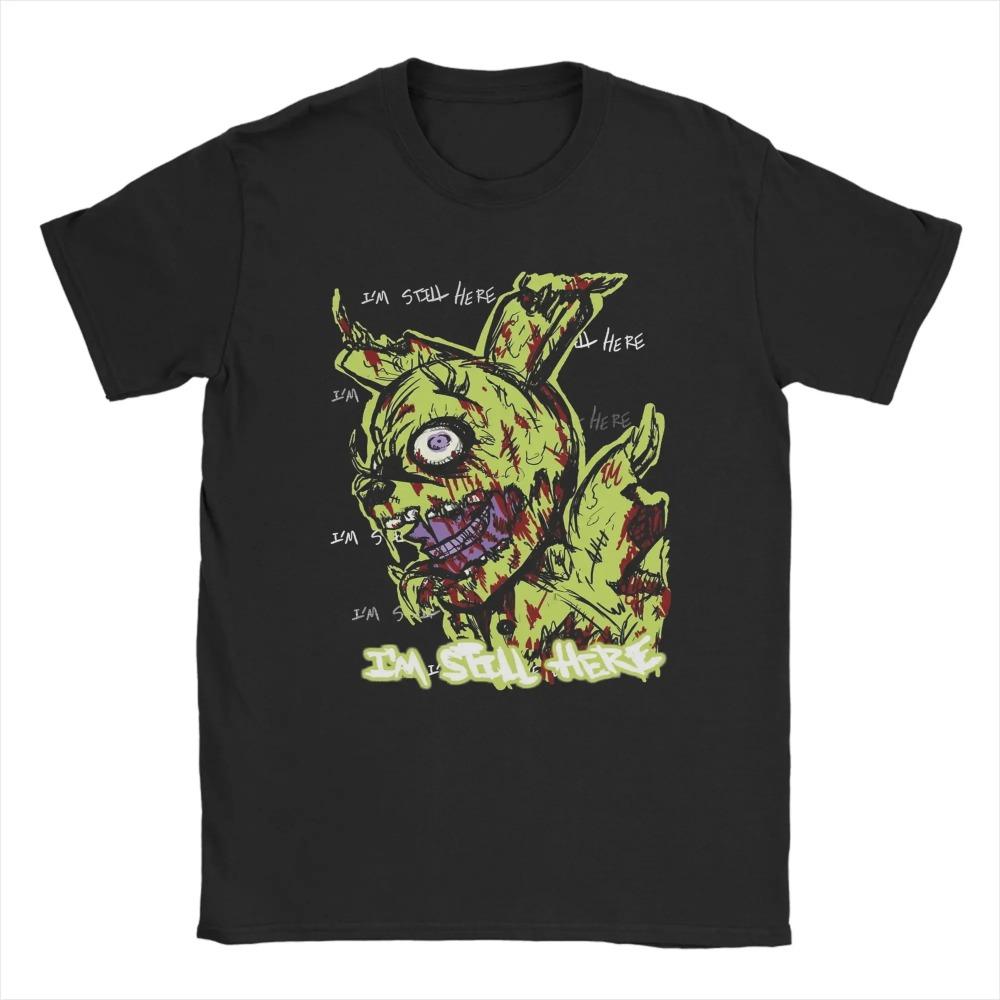 

Springtrap FNAF At Freddy s Чоловіча Футболка Бавовняна Ретро З Коротким Рукавом Круглий Виріз Великий Розмір Графічна Футболка XXL