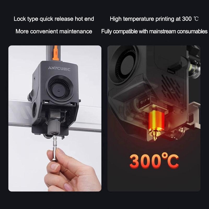 1 Set Diy Accessories For Anycubic Kobra 3 Max Nozzle Hotend Kobra 3 Max Combo Quick Swap Nozzle Hardened Steel 0.6/0.8Mm