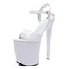 Fashion 20cm European Autumn Foreign Trade Nightclub Sex Women's Shoes Waterproof Platform Roman Fishmouth Lady Super High Heel Sandals