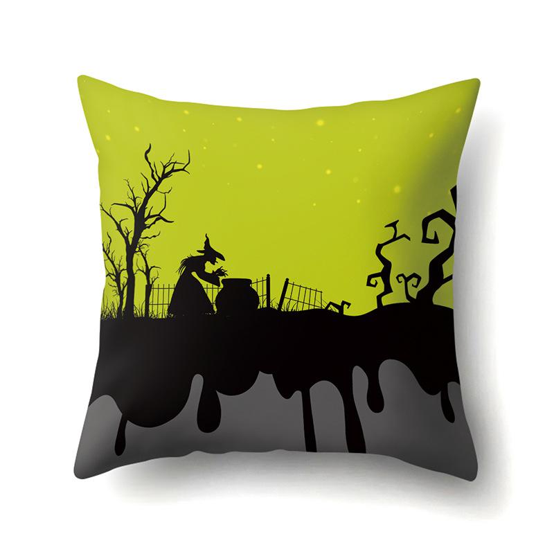 Halloween Polyester Pillowcase Car Pumpkin Sofa Cushion Cover Office Home Living Room Pillowcase