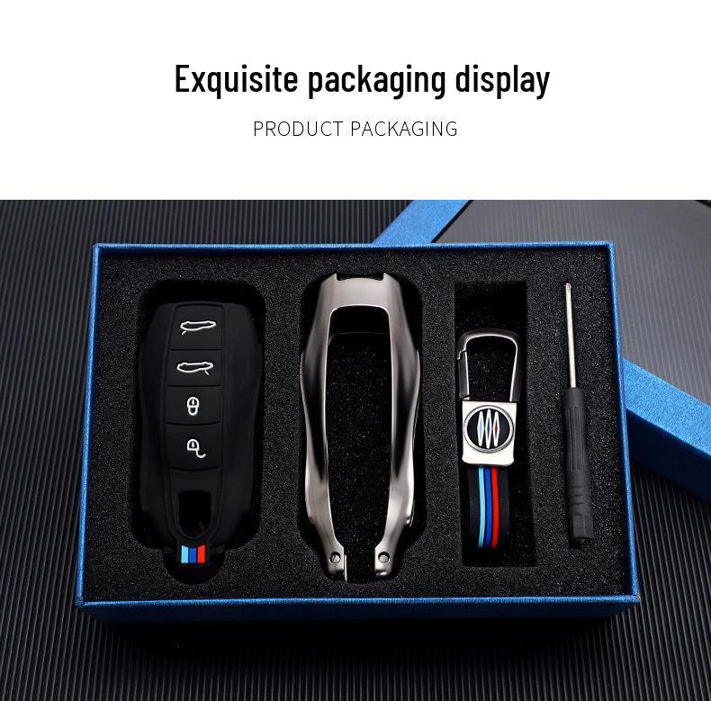 Porsche Cayenne Macan Panamera 718 Key Shell Cover & Modified Keychain Bag.