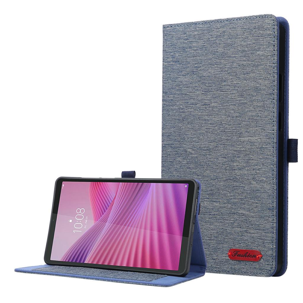 For Lenovo Tab K9/Tab One Case with Stand Card Holder Cloth Texture Leather Tablet Cover