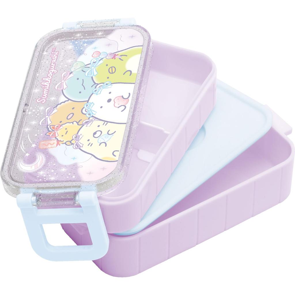 San-X Sumikko Gurashi 2-Tier Lunch Box with Two-Point Locking Chopsticks, KA27602, H80 x W175 x D80mm