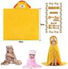 CREDIBLE Baby/Toddler Animal Bathrobe Poncho and Baby Bib Set (6 pieces) with Original Merchandise (Bear, Pink) BM0217A