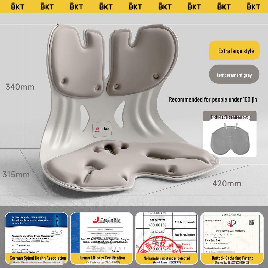 Ergonomic Lumbar Support Backrest Cushion for Long Sitting