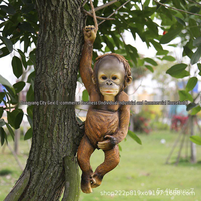 European Garden Monkey Pendant Resin Craft Ornament