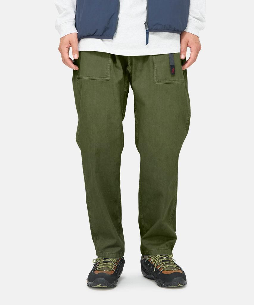 Geulamichi Loose Tapered Ridge Pants Olive