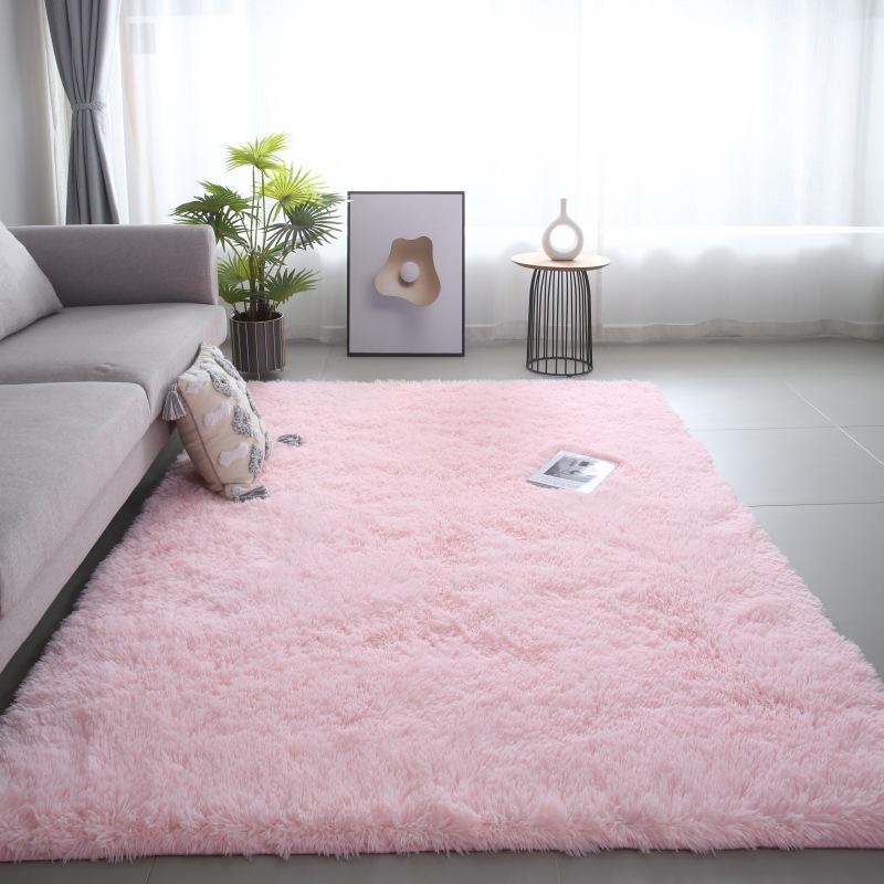 

Уютный плюшевый однотонный ковер — приятный для кожи, толстый и удобный напольный коврик для гостиной или спальни 80x120 cm