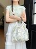 Large Capacity Lace Butterfly Canvas Tote Bag For Stylish Commute And Daily Use