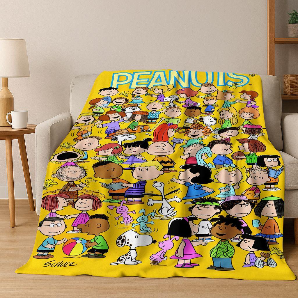 3D Cute Snoopy Dog Peanuts Art Cartoon Flannel Blanket,Cozy Soft Throw Blanket for Home Bedroom Bed Sofa Picnic Cover Gift Kids