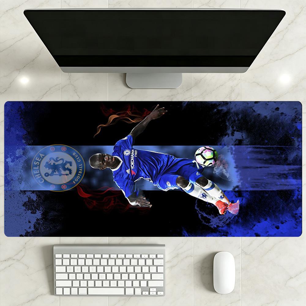 Chelsea Fc Football Player Large Mouse Pad Keyboard Pad Ultra-Long Desk Mat Non-Slip Rubber Base Computer Decor Item Office Use