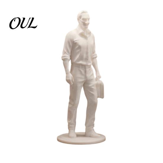 Motivational Home Office Gift Desk Businessman Statue, 3D Printed Decor for Men, Workstation Mini Statue Executive Figurine with Briefcase,