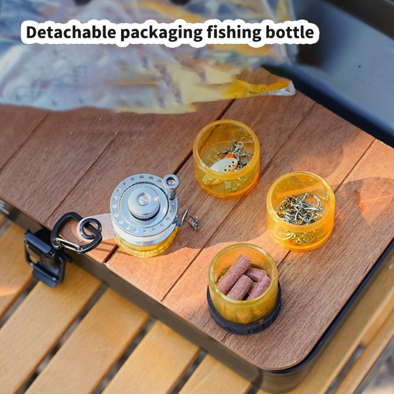 Fishing Lures Hook Organizers Outdoor Fishing Rod Small Lures with Carabiner Bottle Multifunctional Fishing Accessories