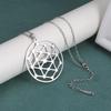 LIKGREAT Flower of Life Pendant Necklace for Women Mandala Chakra Hollow Stainless Steel Charms Jewelry Geometry Amulet Gift
