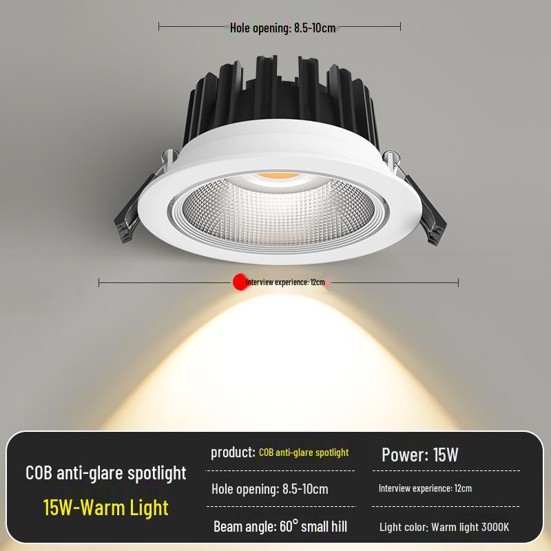 Spotlight LED Ceiling Light for Home & Store - Recessed COB Downlight 5W/7W