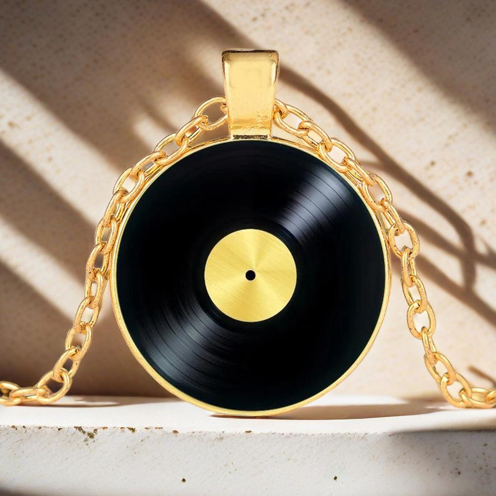 Vinyl Record Music Necklace Pendant Jewelry, Suitable For Everyday Wear, Unisex.