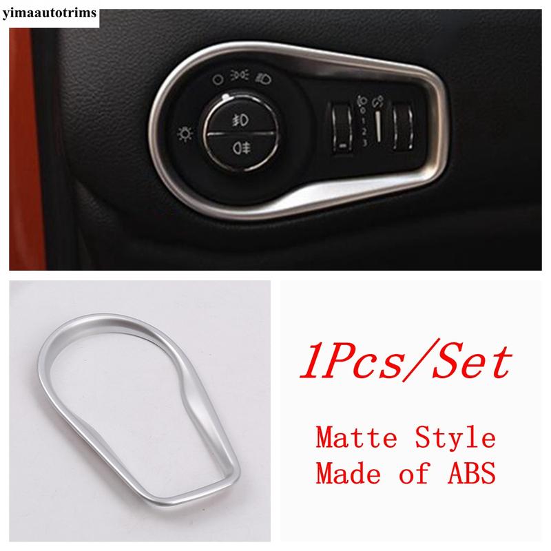 Headlight Head Light Lamp Switch Button Panel Decoration Cover Trim For Jeep Renegade 2015 -  ABS Matte Interior Accessories