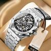 Orologi Sportivi da Uomo alla Moda Acciaio Inossidabile Automatici Meccanici da Polso Orologi Scheletro Maschili da Business Reloj Hombre