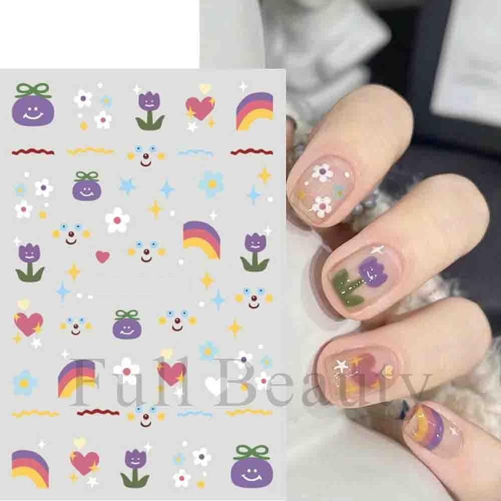 

Водные наклейки для ногтей Цветок Лист Дерево Зеленый Простой Осенний Слайдер для Маникюра Нейл-Арта Водяные знаки Советы