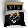 "Rainbow Punk Bear Decor Set" Bedding Set with 1 Duvet Cover 2 Pillowcases Single Double King Queen, Gift